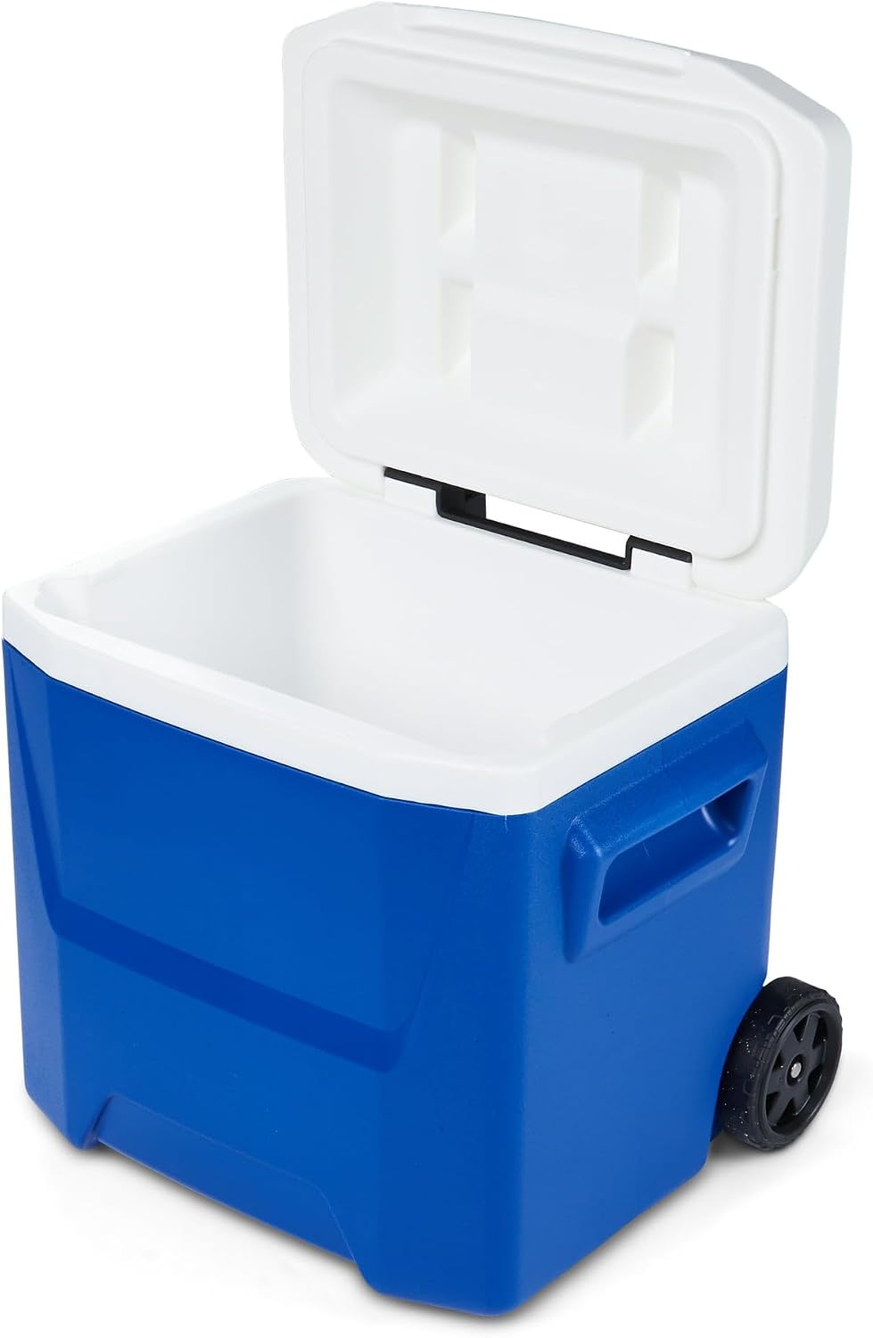 16 QT Hard Sided Ice Chest Cooler with Wheels and Handle,Portable Wheeled Plastic Coolers to Keep Food Fresh or Drinks,Insulated Container,Classic Outdoor Cooling Storage Box (Blue)
