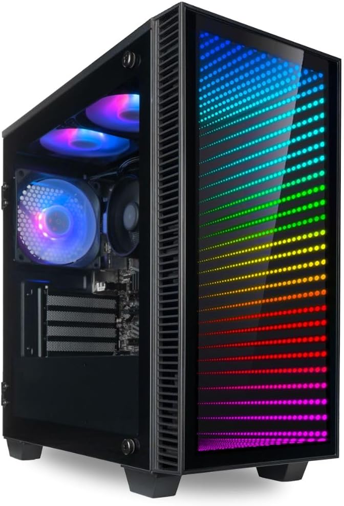 Continuum Micro Student Desktop (AMD Ryzen 7 5700G with AMD Radeon Graphics, 32GB RAM, 1TB Gen4 NVMe SSD) Budget PC Computer w/Windows 11 Pro, 3-Year Warranty, RGB Keyboard+Mouse, Internal Wi-Fi