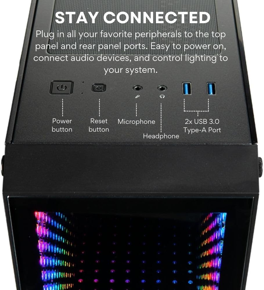 Continuum Mini Gaming Desktop - NVD GeForce RTX 5060 Ti 8GB, Intel 14-Core 14600KF (>i7-12700K) CPU, 32GB DDR5 RAM, 2TB Gen4 NVMe SSD, WiFi 6E, Windows 11 Pro - Tiny Liquid Cooled RGB Gamer Computer