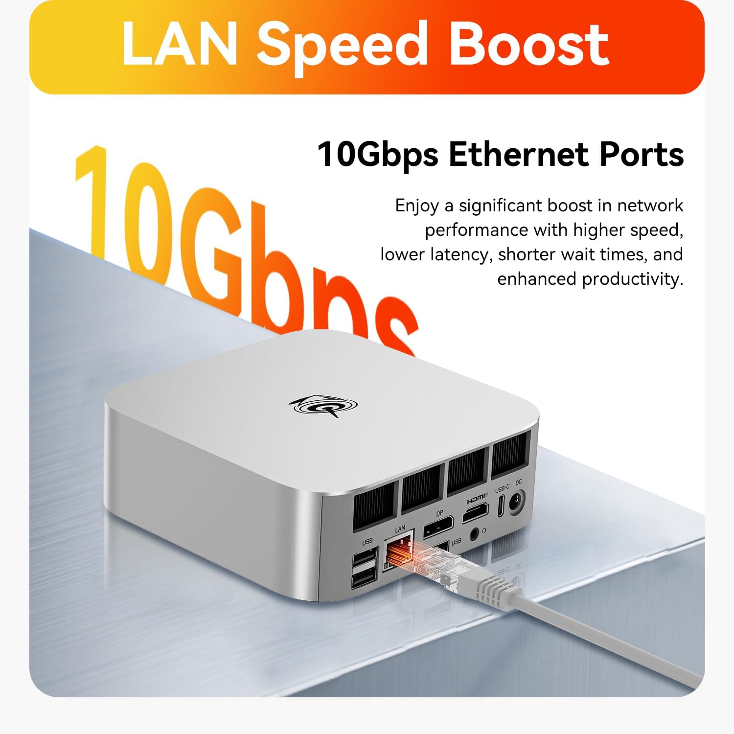 Beelink SER9 MAX Ryzen 7 H 255, 8C/16T, Up to 4.9GHz W11 PRO Mini PC, 64GB DDR5, 1TB NVMe M.2 SSD, 10Gbps LAN/ WiFi6/ BT5.2, Mini Computer Support HDMI 2.1+DP 2.1+USB4 Triple Display