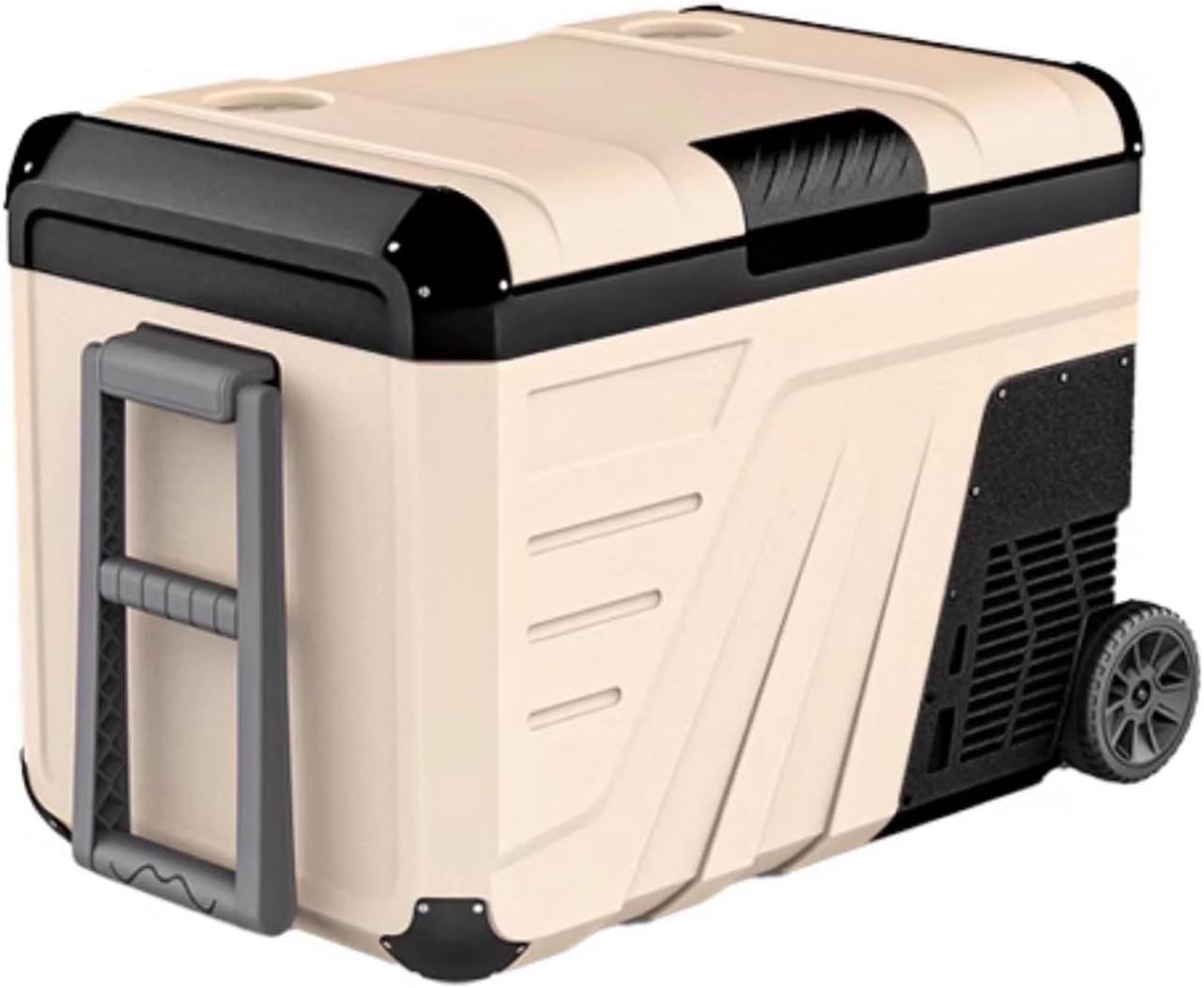 Car Fridge Cooler Wheels Portable Mini Fridge 35L with Handle and Wheels Refrigerator/Freezer Switchable 12/24V DC 110-220V AC Removable Lid -20°C to 20°C