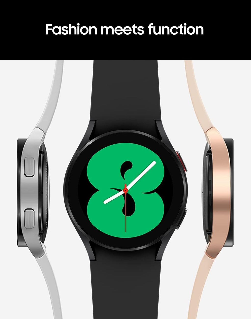 Samsung Galaxy Watch 4 40mm Bluetooth Smartwatch with ECG Heart Monitor, Tracker for Health, Fitness, Running, Sleep Tracking, GPS Fall Detection, US Version, SM-R860NZKAXAA, Black