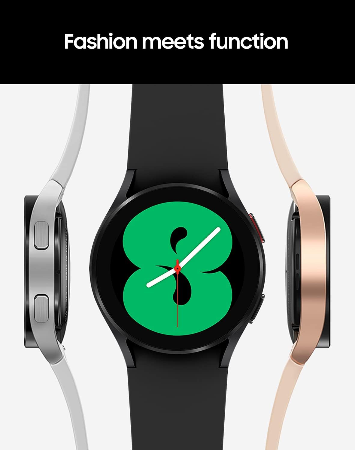 Samsung Galaxy Watch 4 40mm Bluetooth Smartwatch with ECG Heart Monitor, Tracker for Health, Fitness, Running, Sleep Tracking, GPS Fall Detection, US Version, SM-R860NZKAXAA, Black