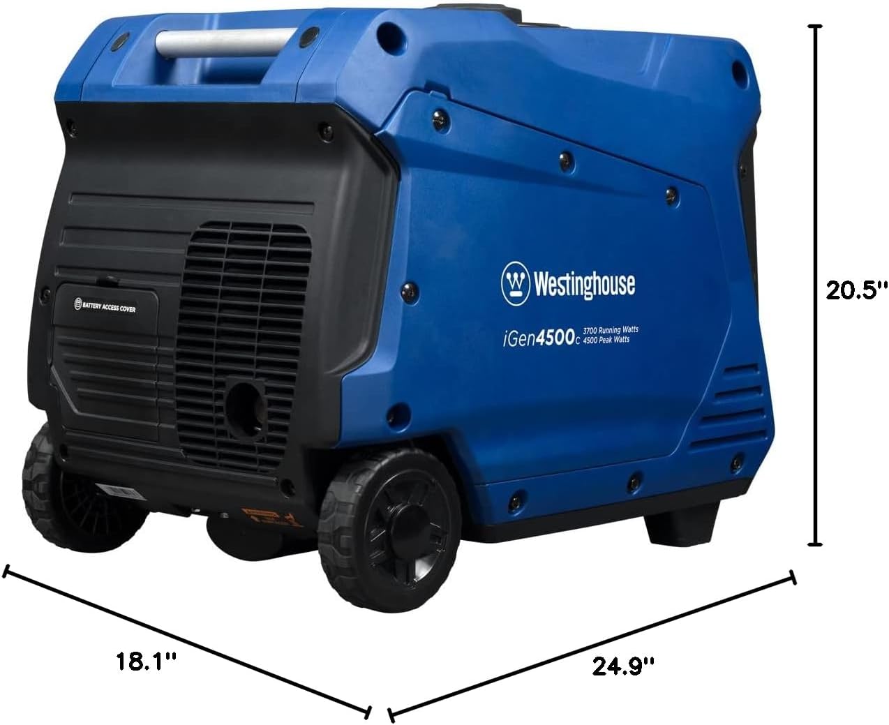 Westinghouse 5000 Peak Watt Super Quiet Portable Inverter Generator, Remote Electric Start with Auto Choke, RV Ready 30A Outlet, Gas Powered, CO Sensor, Parallel Capable