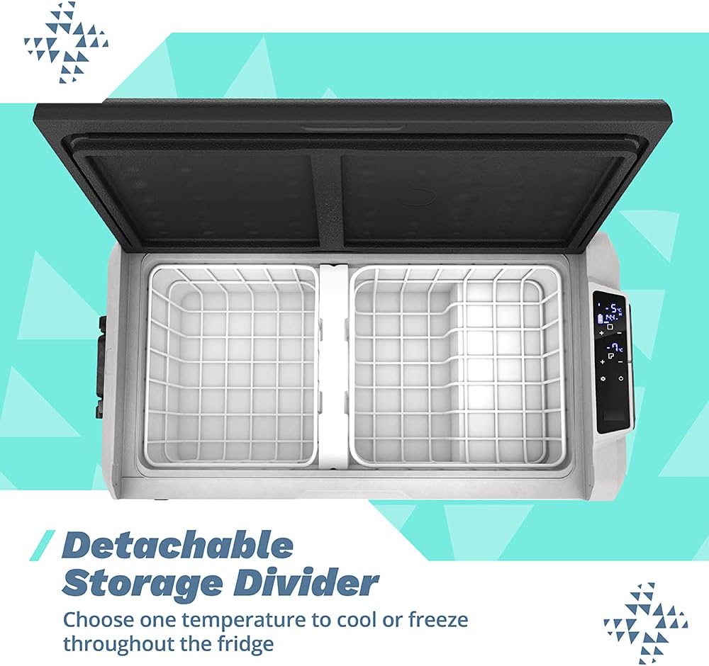 Bluefin Active Expedice 36L | Portable Travel Fridge | Advanced Cooling & Freezing Technology | Energy Efficient Charging | Dual Storage Compartments | Smartphone App Control | LCD Display | AC & DC