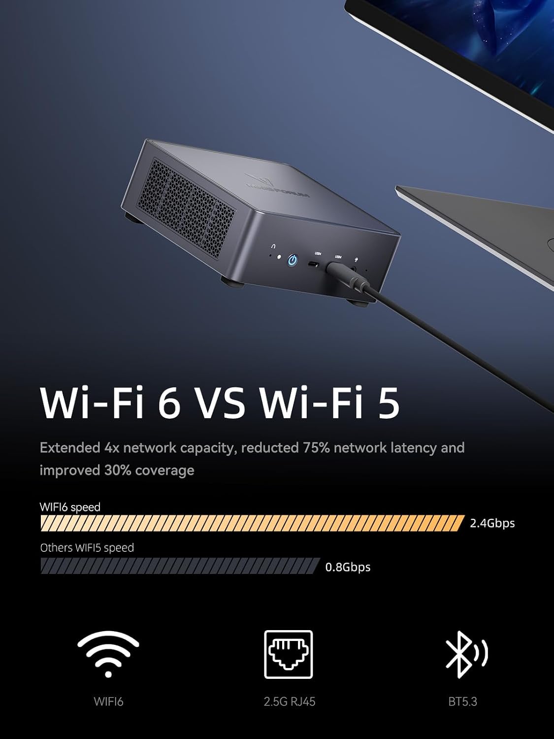 MINISFORUM Venus Series UM790 Pro Mini PC AMD Ryzen 9 7940HS(8C/16T, up to 5.2GHz) 32GB DDR5 512GB PCIe4.0 SSD Micro PC, 2xUSB4(DP|8K)/ 2xHDMI(4K)/ BT5.2/ 4xUSB3.2 Mini Tower PC