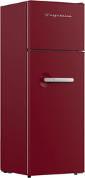 Frigidaire Retro Apartment Size Refrigerator with Top Freezer - 2 Door Fridge with 7.5 Cu Ft of Storage Capacity, Adjustable Spill-Proof Shelves, Door & Crisper Bins, Merlot