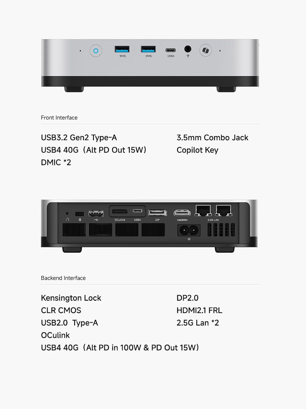 MINISFORUM Mini PC AI X1 Pro AMD Ryzen AI 9 HX370(12 Cores/24 Threads, up to 5.1GHz)&AMD Radeon 890M Mini Gaming Computer,64GB DDR5 1TB PCIe 4.0 SSD, 8K Quad Display,Dual 2.5 LAN/WiFi 7/BT5.4/Oculink