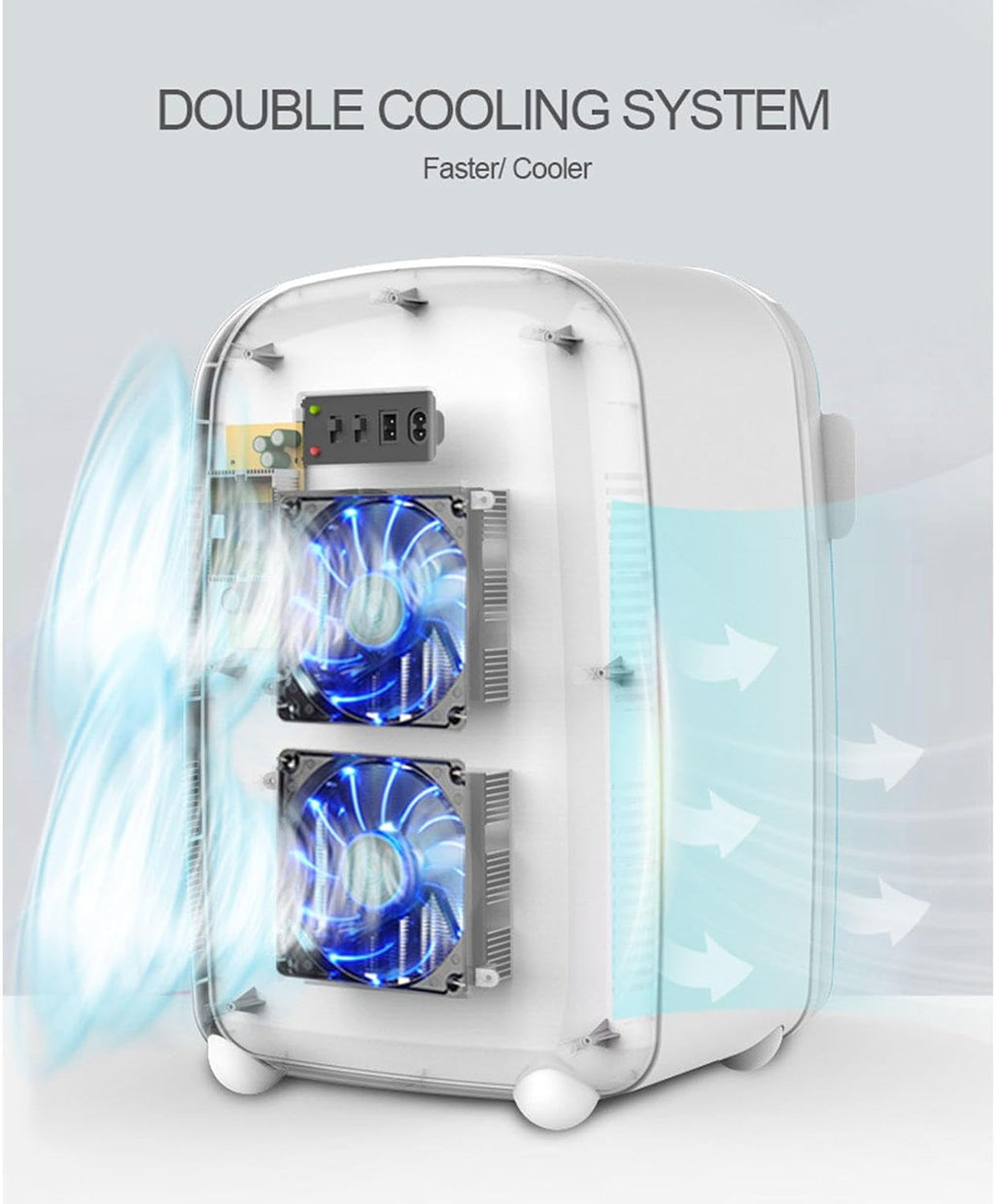 Mini Fridge Electric Cooler and Warmer for Car 12V DC/220VAC Car Refrigerator 25 Liter Capacity Portable Car Fridge for Skincare, Beverage, Food, Home, Office,White