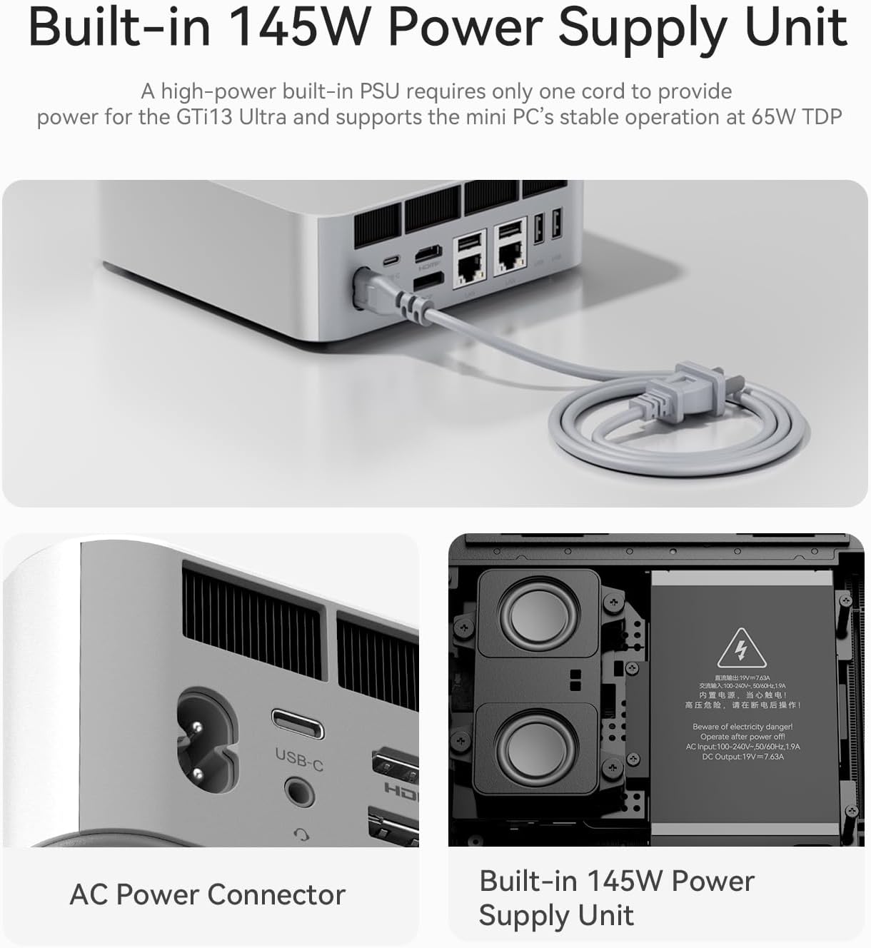 Beelink GTI13 Mini pc, Core i9-13900HK (14C/20T, UP to 5.4GHz) 64GB RAM 2TB NVMe M.2 SSD Mini Desktop Computer, WIFI6+ BT5.2 + 2.5G LAN, Triple Display Output, HDMI/DP/USB-C, W-11 Gaming Mini PC