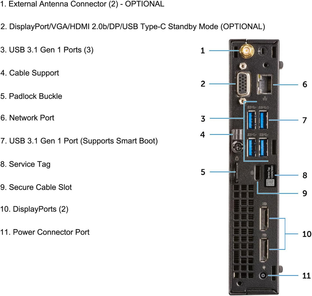 Dell OptiPlex 7060 Mini Desktop Computer with 24' FHD Monitor, RGB Speakers, Core i5-8500 3.0GHz-4.1GHz, 16GB RAM, 512GB SSD, DP Cable, RGB Keyboard, Mouse, Windows 11Pro (Renewed)