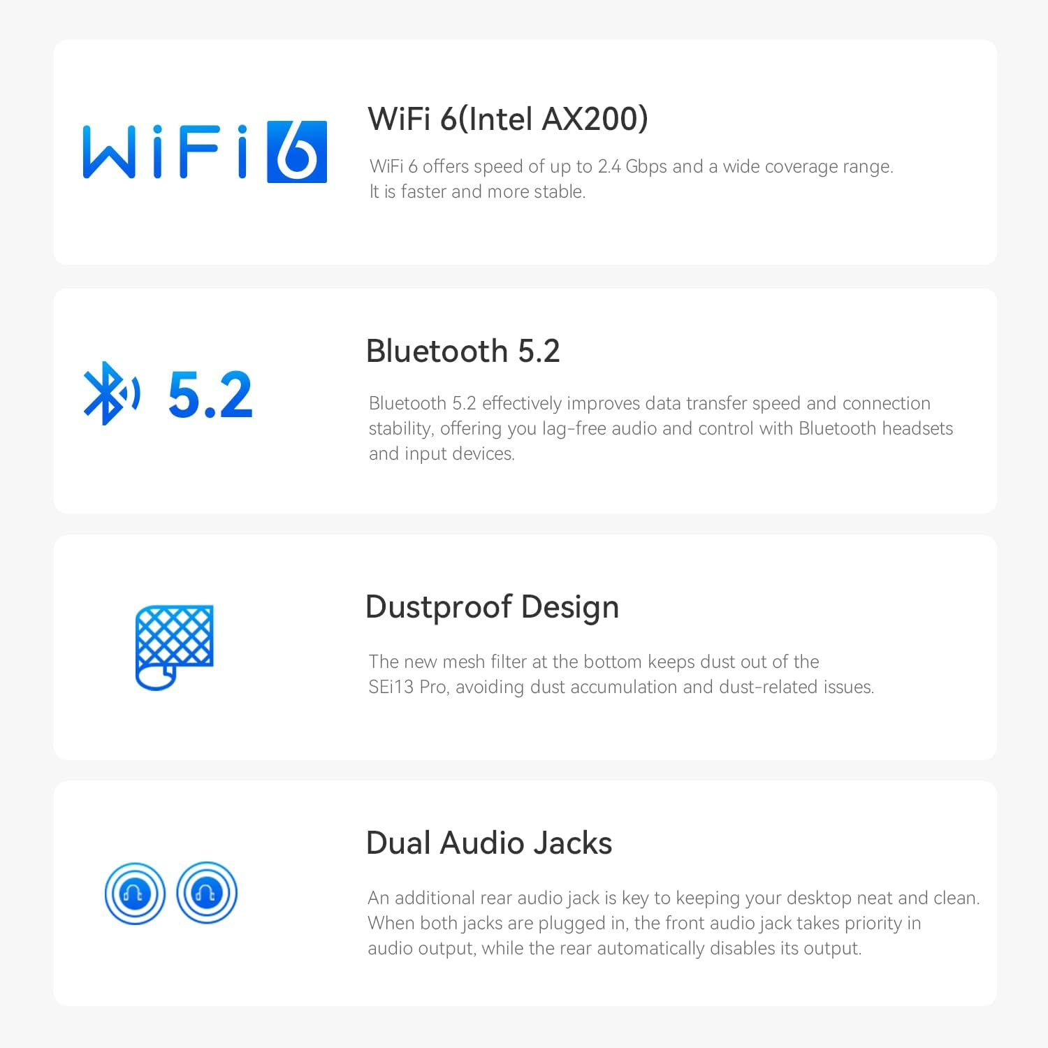 Beelink SEi13 Pro Mini PC, Intel Core i7 13620H(10C/16T, up to 4.9GHz), Mini Computer 32GB LPDDR5 500GB PCIe4.0 SSD, Mini Desktop PC 4K Triple Display/WIFI6/BT5.2/2.5G LAN/Built-in PSU/Speakers/Office
