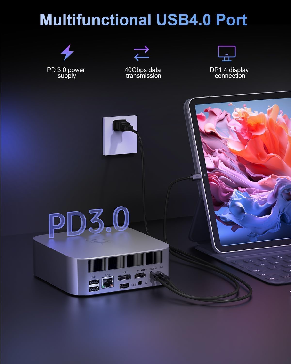 Beelink SER8 Mini PC AMD Ryzen 7 8745HS, 16GB DDR5-5600MHz 512GB PCIe4.0 SSD, AMD Radeon 780M Graphics 12core 2600MHz Gaming PC, USB4.0/ Triple Display/ WiFi6/ BT5.2/2.5Gbps LAN Mini Computer