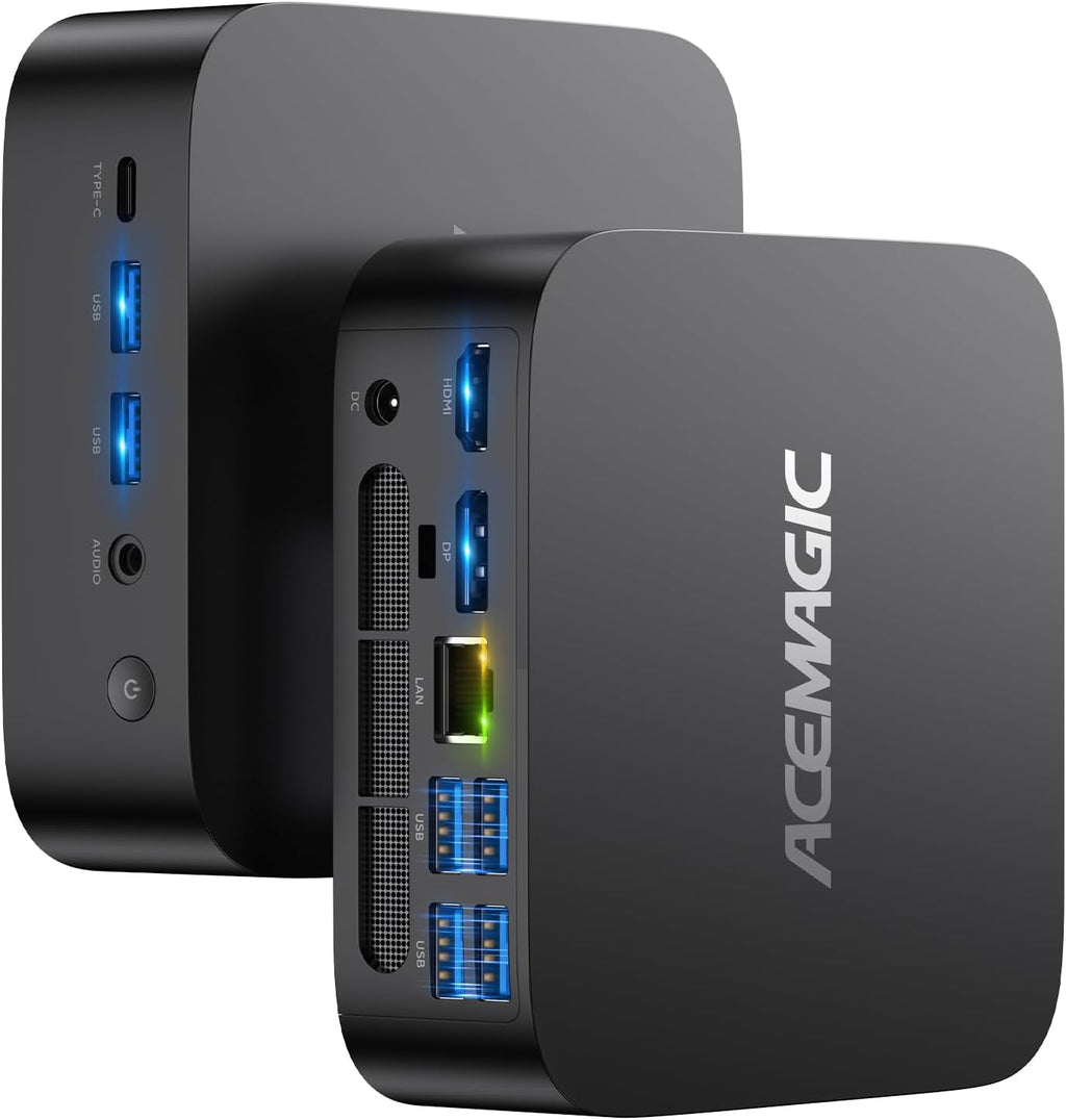 ACEMAGIC K1 Mini PC, AMD Ryzen R2544 28W Processor, 16GB DDR4 RAM 512GB M.2 SSD (Beat 3300U/N150/N97) Mini Computers 11 Pro, HDMI+DP1.4 Dual 4K UHD, Gigabit Ethernet Mini Desktop PC