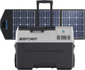 ACOPOWER LiONCooler Pro HY-COMBO-PX30 Solar Freezer Portable 32 Quarts Cooler & 90 Watt Solar Panel Combination Kit for Truck RV Boat Outdoor Camping, Black&Grey