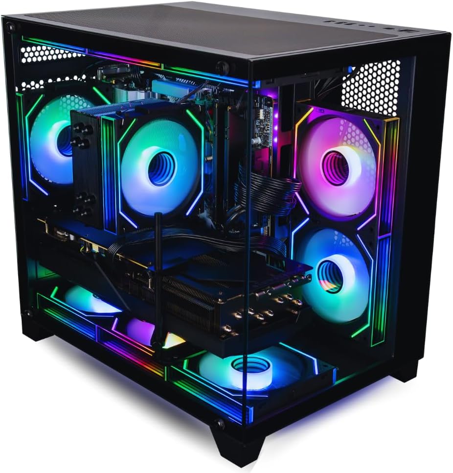 Panorama Radeon RX 9070 XT Gaming PC Desktop - AMD Ryzen 7 9800X3D Processor, 32GB DDR5 RAM, 2TB NVMe Gen4 M.2 SSD, WiFi 6E, HDMI, Windows 11 Pro - Best 2025 RGB Prebuilt Tower Computer for Gamers