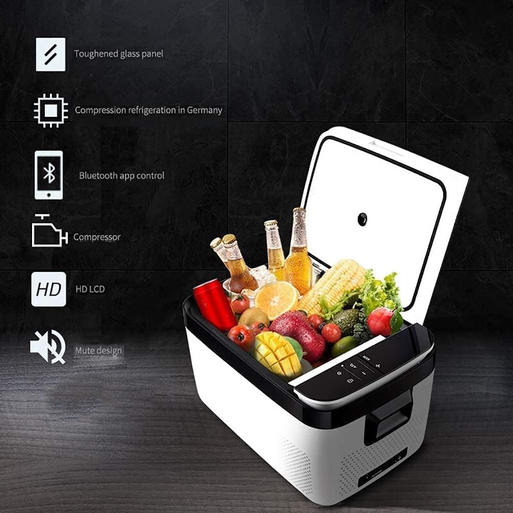 12V Compressor Cooler Great for Bedroom/Office/Car/Dorm Portable Fridge and Freezer 18L/25L (White) (Size : 18L)