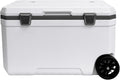 JUST-V 34-127 Quart Insulated Portable Cooler with Heavy Duty Wheels Keeps Ice for up to 5 Days, Great for Drink, Beach, Camping, Tailgating, Sports, & More