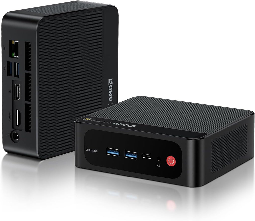Beelink SER5 Mini PC, AMD Ryzen 7 7735HS(up to 4.75GHz) 8C/16T, Mini Computer 24GB LPDDR5 RAM 500GB NVMe PCIe 4.0 SSD, Mini Desktop Computer 4K Triple Screen Display WiFi6/BT5.2/WOL/W-11 Pro