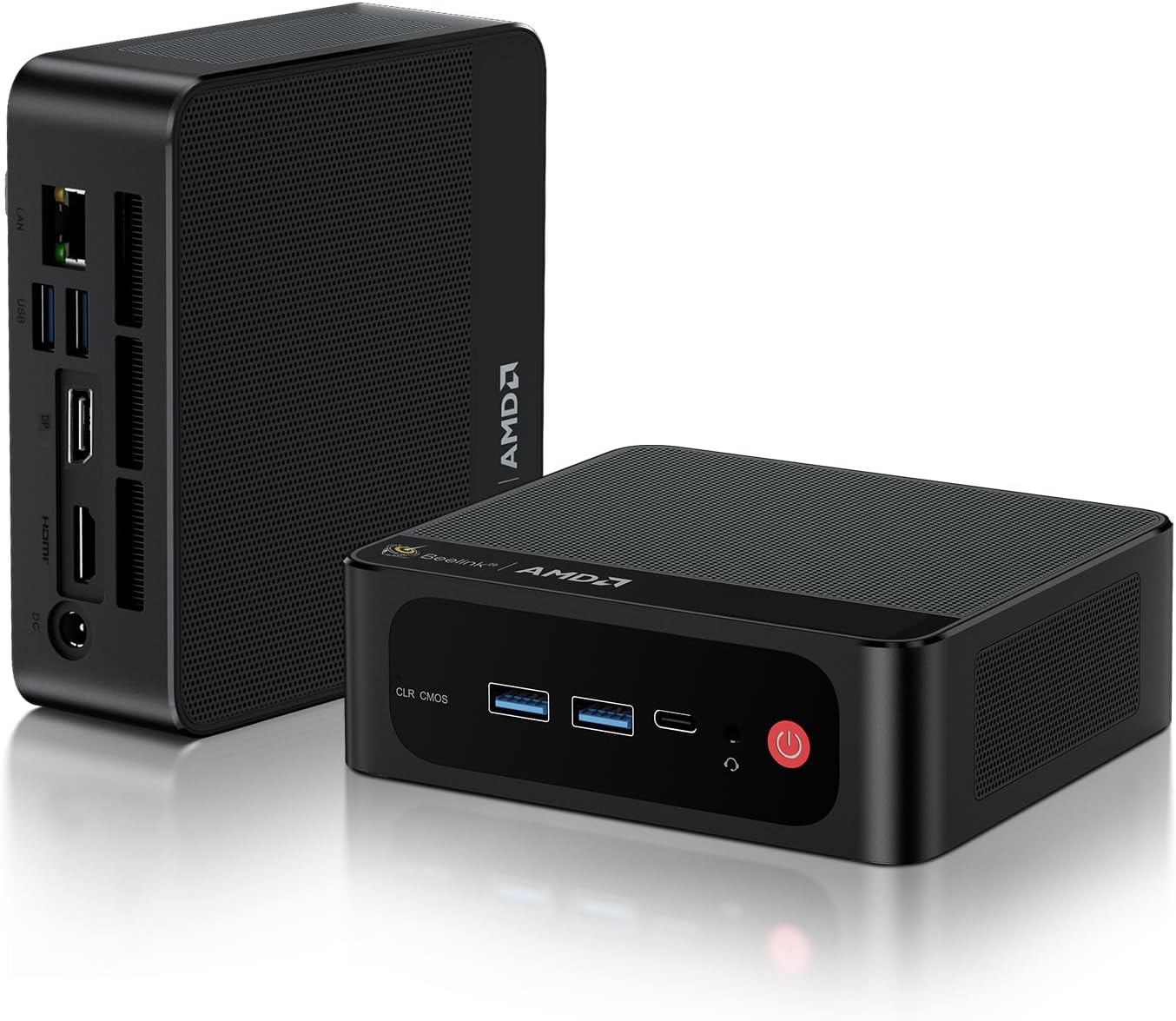 Beelink SER5 Mini PC, AMD Ryzen 7 7735HS(up to 4.75GHz) 8C/16T, Mini Computer 24GB LPDDR5 RAM 500GB NVMe PCIe 4.0 SSD, Mini Desktop Computer 4K Triple Screen Display WiFi6/BT5.2/WOL/W-11 Pro