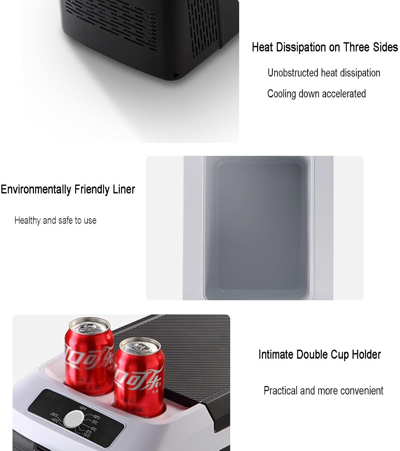 Car Refrigerator Personal Thermoelectric Cooler/Warmer 220V Car Fridge Portable Electric Car Cooler for Christmas's Day Gift, Skincare, Beverage, Food, Home, Office and Car,B-20L