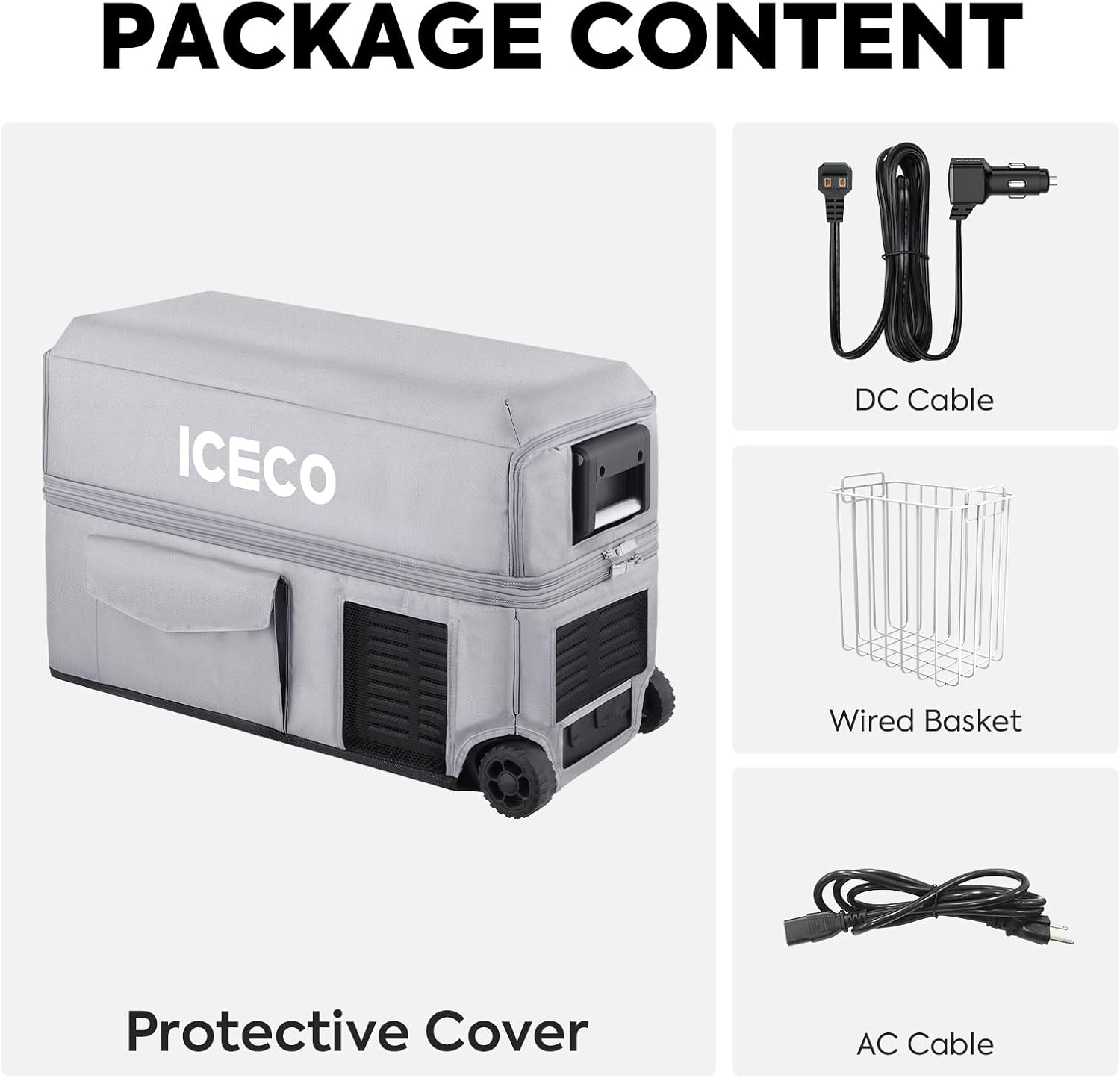 ICECO JP40 Pro 12 Volt Car Refrigerator, Portable Fridge Freezer for Camping, Car Fridge Powered by SECOP, 12V refrigerator for Car & Home, DC 12/24V, AC 110/240V, Multi-directional Lid