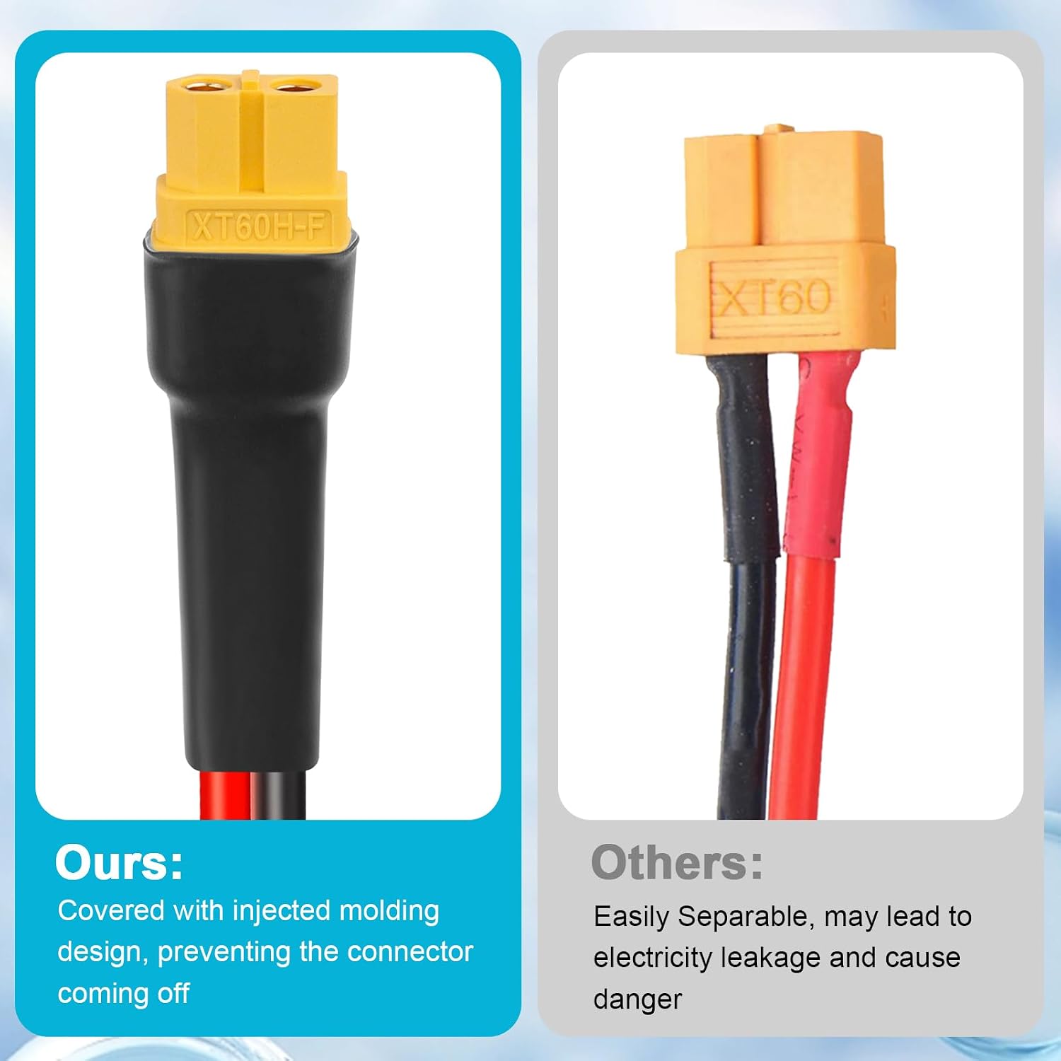 10AWG 75FT XT60 Extension Cable 2 3 5 10 15 20 25 30 35 40 50 75 100FT XT60 Female to Male Connector for Portable Power Station Solar Panel RC Battery