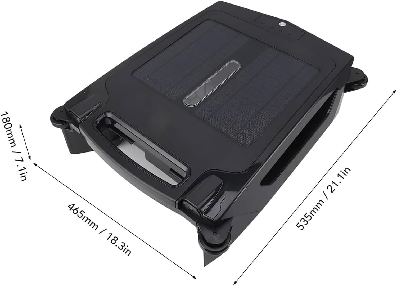 Automatic Pool Vacuum Cleaner, Pool Surface Cleaner Robot, with Solar and Rechargeable Dual Mode, Automatically Adjust Direction, 480um Filter Density, for Swimming Pools, Water Parks