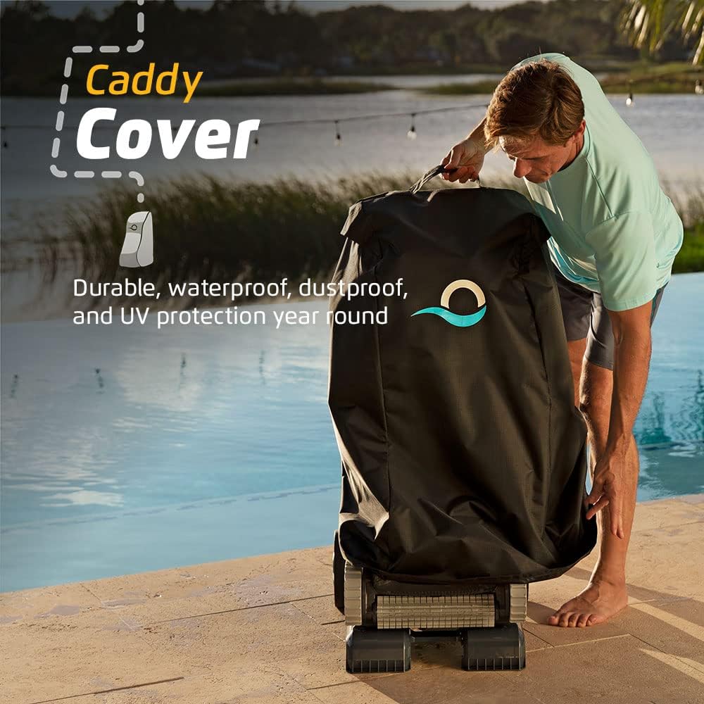 Dolphin Explorer E50 Wi-Fi Automatic Robotic Pool Vacuum Cleaner Includes Caddy and Classic Cover for Storage and Protection, Ideal for Inground Pool Up to 50 FT in Length