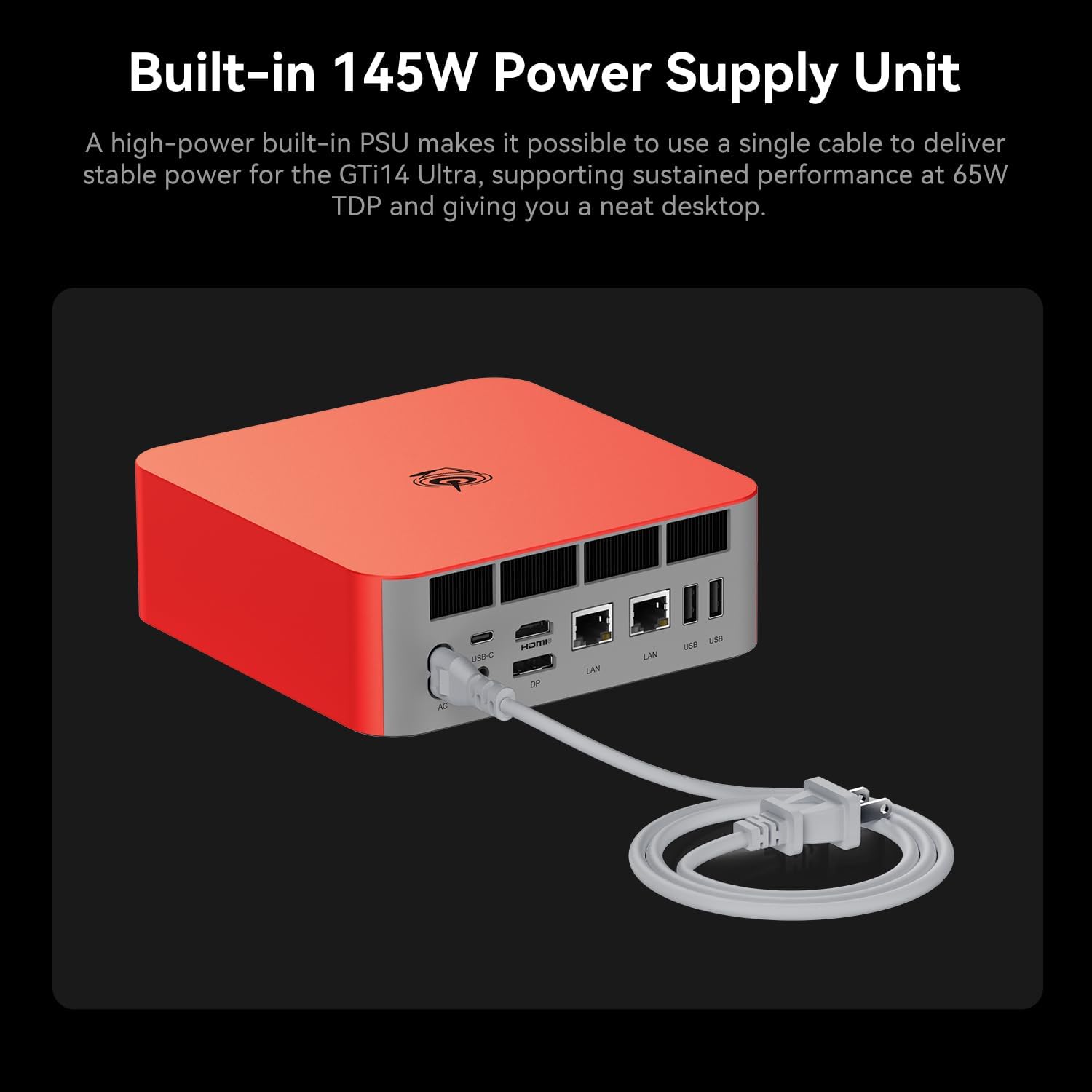 Beelink GTi14 Mini PC, Intel Ultra 9 185H (up to 5.1GHz) 16C/22T, Mini Computer 32GB DDR5 1TB PCIe4.0 SSD, Triple Display HDMI&DP/Thunderbolt 4/WiFi6/BT5.2/NPU/Support AI/Ubuntu/Openclaw/10Gbps