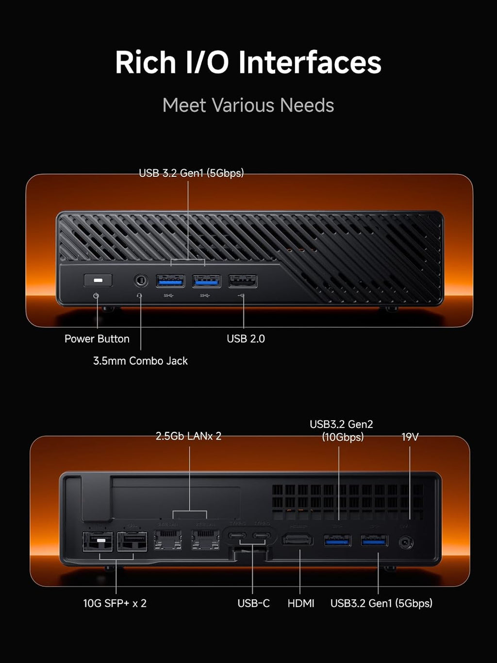 MINISFORUM MS-A2 Mini Workstation AMD Ryzen 9 9955HX(16C/32T, up to 5.4GHz) 96GB RAM 2TB SSD Mini PC, HDMI/2xUSB-C Triple Display Mini PC, 2x2.5G LAN Port|10G SFP+ Port, Support M.2 2280/22110/U.2 SSD