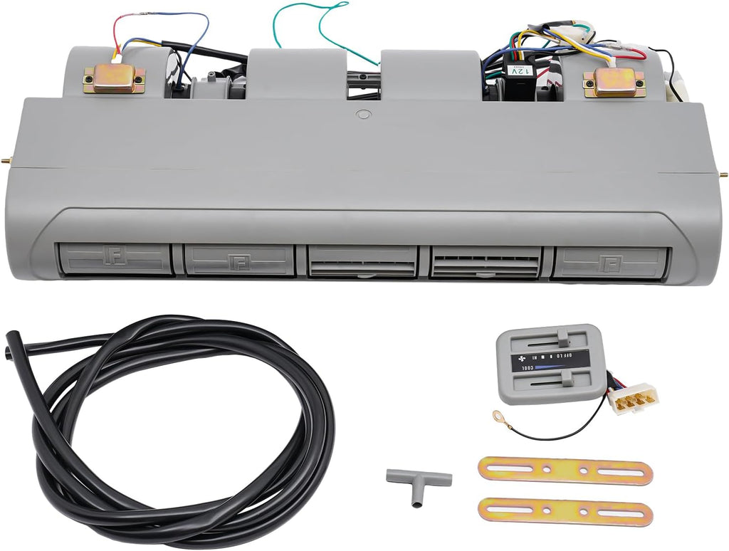 LOYALHEARTDY Car Evaporator, 12V 20697BTU 3 Speed AC 598CFM Universal Underdash Heat AC Unit for Car