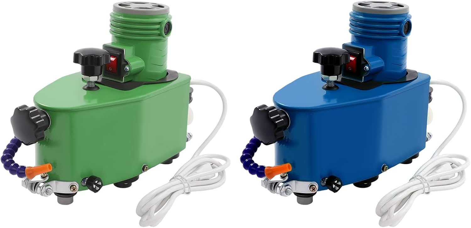 1100W Glass Edge Grinding Machine - Portable Electric Polisher for Beveling & Shaping Glass/Stone/Ceramic (3-20mm Thick), 8000RPM, 110V with Cooling Vents & Wheels (Green)