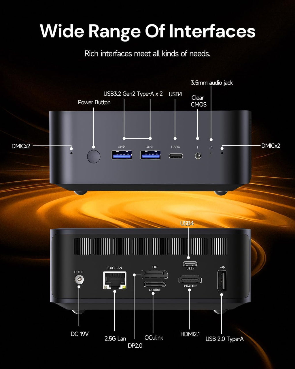 Reatan X7 AI Oculink Gaming Mini PC AMD Ryzen 7 255(Upgraded 8745HS) 32GB DDR5 1TB PCIe4.0 SSD 5600MHz RAM, Desktop Mini Computers Radeon 780M Graphics, 2.5G LAN/HDMI 2.1/2 * 8K USB 4.0/Wi-Fi 7/BT5.4