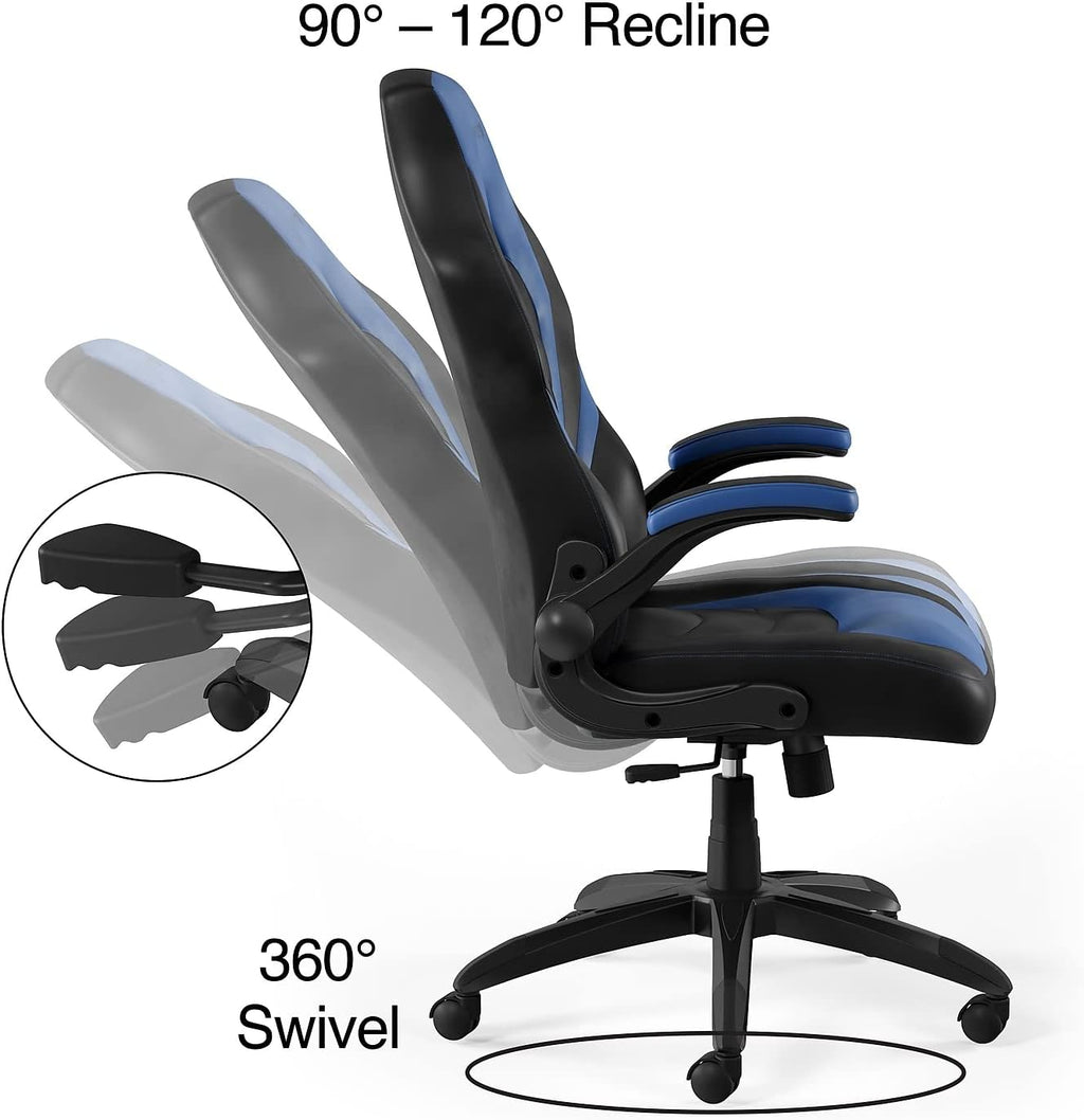 Staples Emerge Vortex Gaming Chair, Ergonomic, Adjustable Height, Swivel, Black, 2-Pack