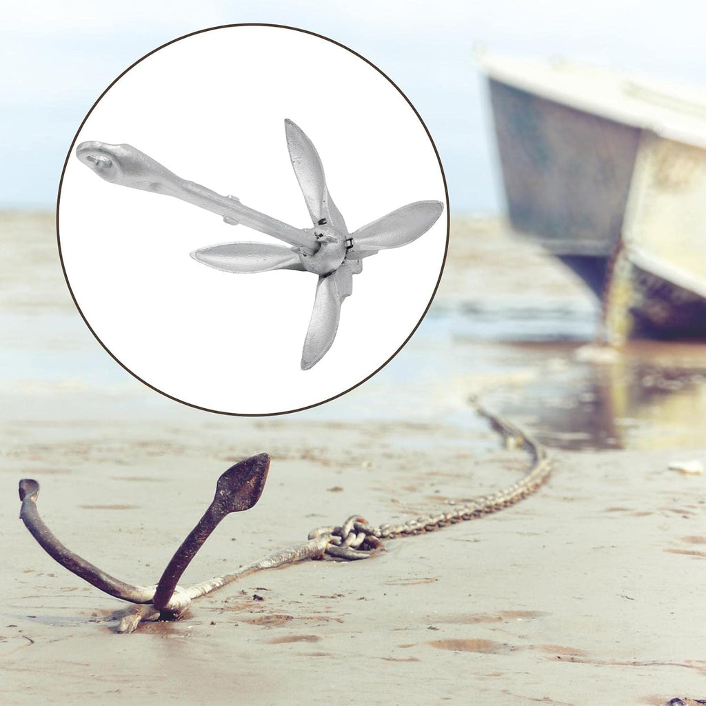 Universal Folding Anchor Grapnel/Fishing Accessories Carbon Steel Foldable/for Canoes Small Watercrafts Dinghies Paddle Boards/, 4KG