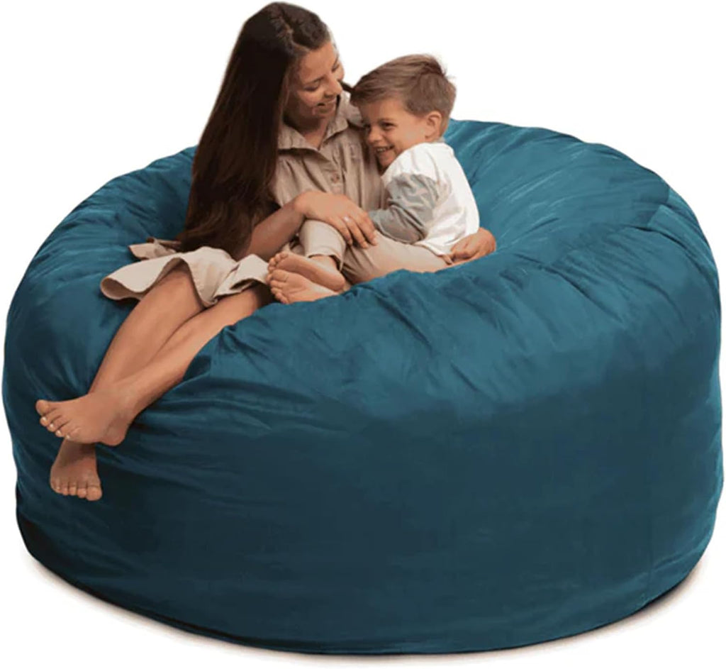 Ultimate Sack 6000 6-Foot Bean Bag Chair, Cloud Suede Cover – Oversized Foam Lounger, Floor Seat, Small Sofa, or Couch Bed for Living Area, Gaming Room, or Reading Lounge