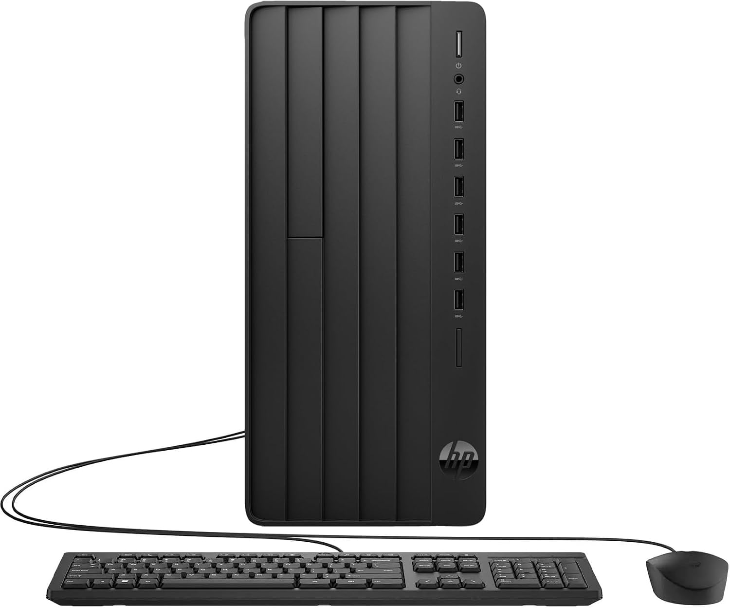 HP Desktop Computer Tower PC, Intel Quad-Core I3-13100 (3.4GHz), 8GB RAM, 256GB PCIe SSD, WiFi Adapter, VGA, HDMI, RJ-45, Mouse Included, Windows 11 Home, Ideal for Home Office, Business & Student