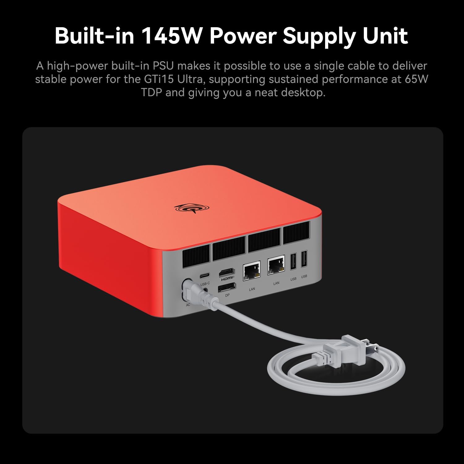 Beelink GTi15 Mini PC, Intel Ultra 9 285H (up to 5.4GHz) 16C/16T, Mini Computer 64GB DDR5 1TB PCIe4.0 SSD, Triple Display HDMI&DP/USB-C/WiFi7/BT5.4/NPU/4K 144Hz/Support AI/Ubuntu