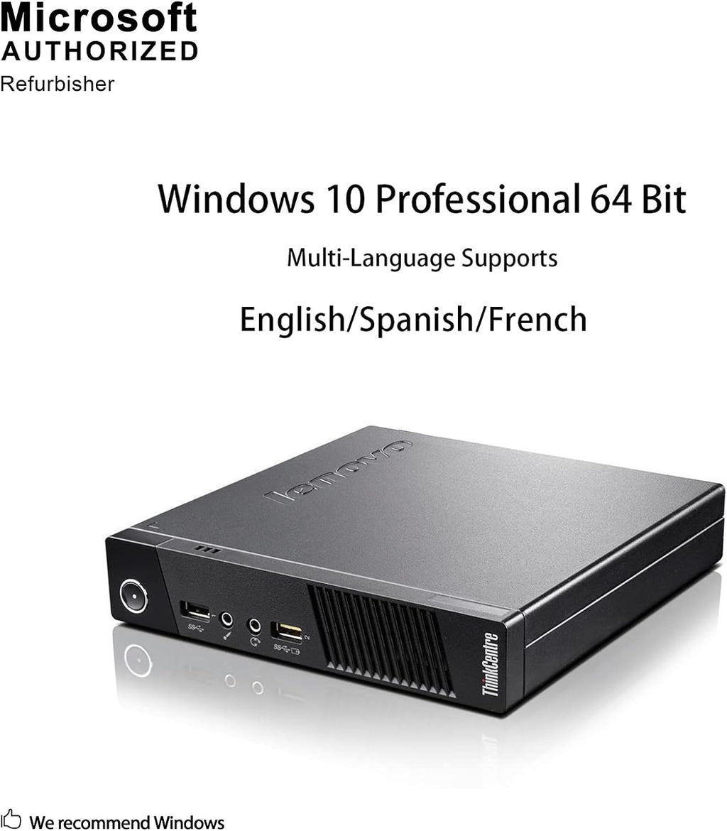 lenovo Think Center M73 Tiny Desktop PC, Intel Core I5-4570T 2.9GHz up to 3.6GHz, 8GB RAM, 240GB SSD, WIFI, BT 4.0, HDMI, USB 3.0, VGA, DP port, W10P64 (Renewed)