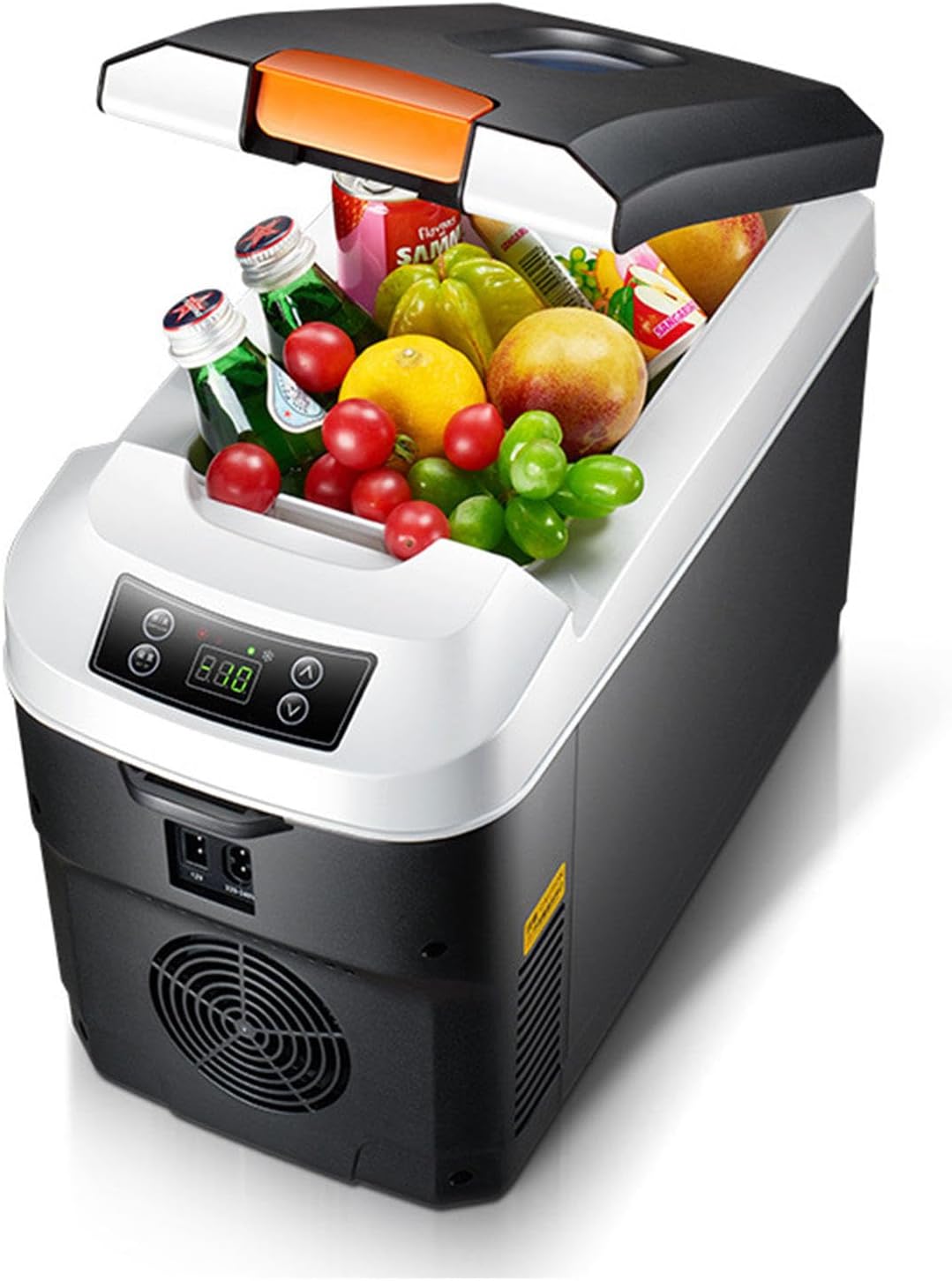 Car Refrigerator with 12 V DC & 220V AC 11 Liter Capacity Portable Electric Cooler Warmer Small Fridge for Travel, Camping, Car, Home