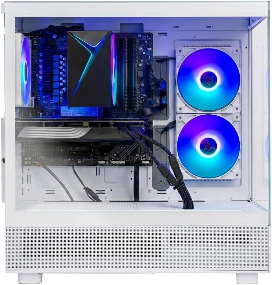 Skytech Gaming Azure 3 Desktop PC, Ryzen 5 7600X 4.7 GHz (5.3GHz), NVIDIA RTX 5070 12GB, 1TB Gen4 NVMe SSD, 16GB DDR5 RAM 6000, 850W Gold PSU, Wi-Fi, Win 11