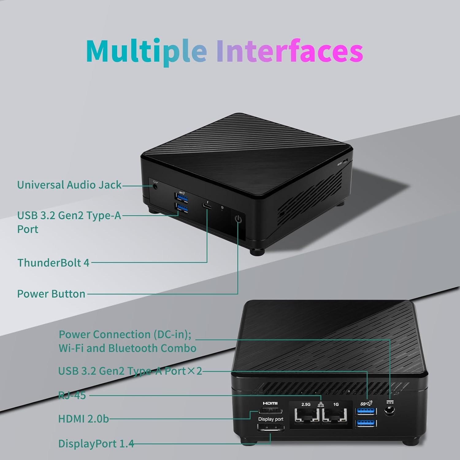 msi Cubi 5 Professional Mini PC, 12th Gen Intel i5-1235U Processor, 16GB RAM, 1TB SSD, Wi-Fi 6, Windows 11 Pro, Support 4K@60Hz Display, Seamless Multitasking at Work/Home