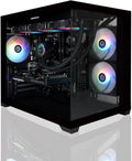 Hellfire Gaming PC AMD Ryzen 5 9600X; Radeon RX 9060 XT 16GB VRAM; 32GB DDR RAM; 1 TB NVME M.2 SSD; 360mm AIO Liquid Cooler; ARGB Fans; WiFi/AC ; Dual Chamber Case; Windows 11 Home