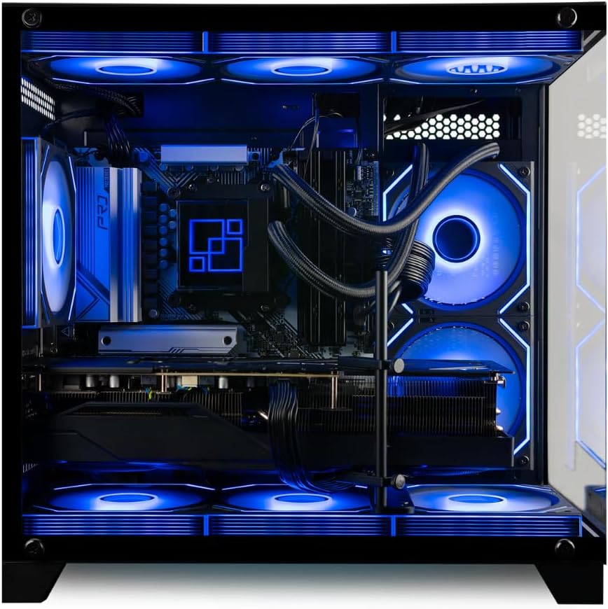 Panorama RTX 5080, 20-Core Ultra 7 265KF, 64GB DDR5 RAM, 2TB NVMe SSD, Liquid Cooled Gaming Desktop PC w/Windows 11 Pro, 3-Year Warranty, RGB Keyboard+Mouse, Internal Wi-Fi 6E, RJ45, 3X DP & HDMI