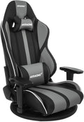 AKRacing Gaming Floor Chair, Gray, Extreme Seat, V2, Heavy Duty PU Leather, 180° Reclining, Home, Remote