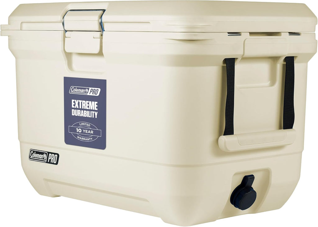 Coleman Pro Heavy-Duty 45qt Ultra-Light Premium Hard Cooler, Extra-Thick Insulation Keeps Ice up to 4 Days, 74-Can Capacity