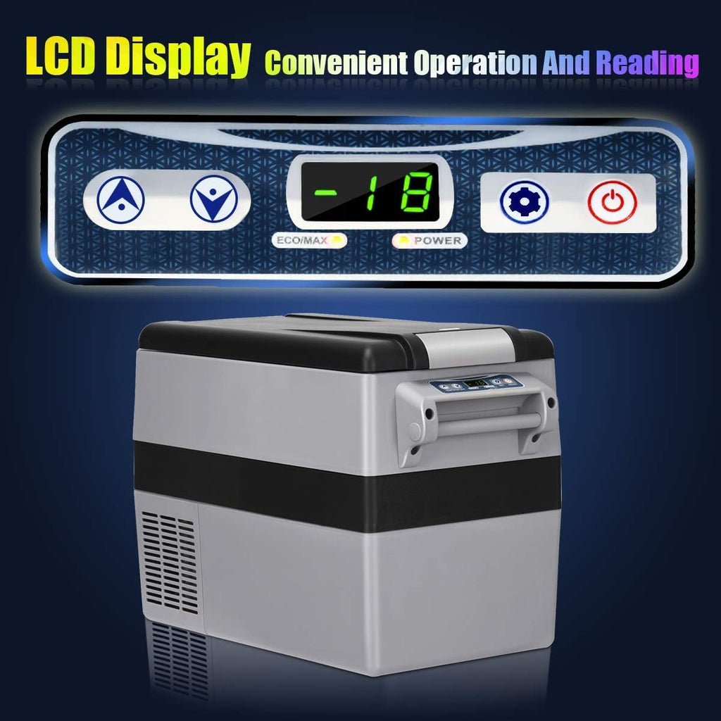 Goplus 44 Quart Portable Refrigerator/Freezer Compact Vehicle Car Mini Fridge Compressor Electric Cooler for Car, Office, Picnic Outdoor and Camping