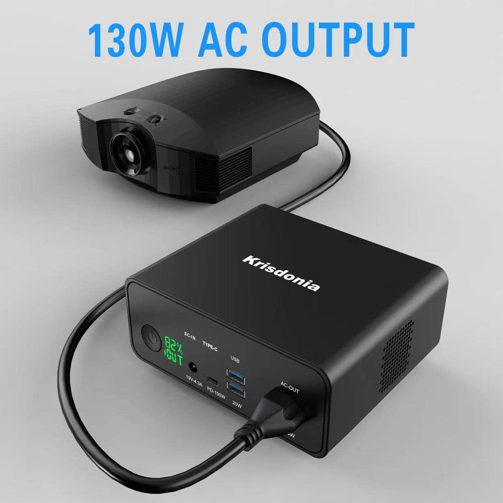 130W Portable Power Bank, 148WH/40000mAh Portable Laptop Charger Battery Backup with 110V AC Socket/ 100W Type-C Port/2 USB QC3.0 for CPAP Outdoor Camping Trip Hunting Emergency