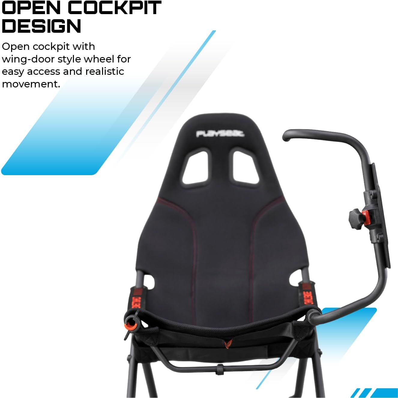 Playseat Challenge Racing Simulator Cockpit | Foldable & Adjustable | for High Performance Sim Racing | Compact & Flexible | Supports All Steering Wheels & Pedals | for PC and Console
